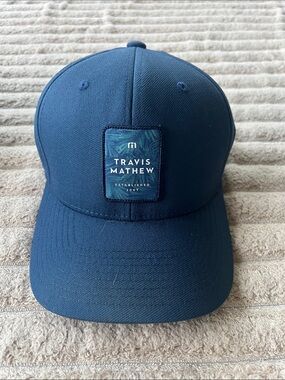 Travis Mathew Dark Blue Patch Logo Baseball Cap
